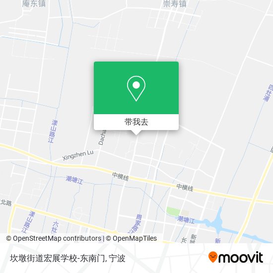 坎墩街道宏展学校-东南门地图