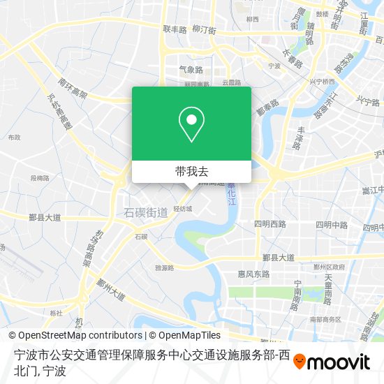 宁波市公安交通管理保障服务中心交通设施服务部-西北门地图