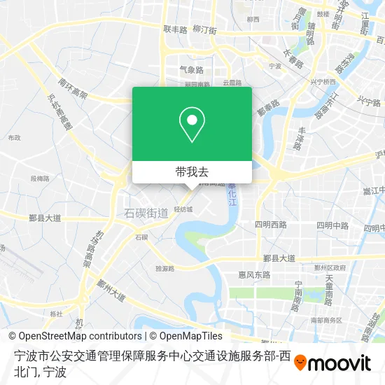 宁波市公安交通管理保障服务中心交通设施服务部-西北门地图