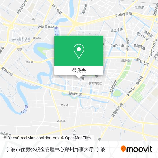 宁波市住房公积金管理中心鄞州办事大厅地图