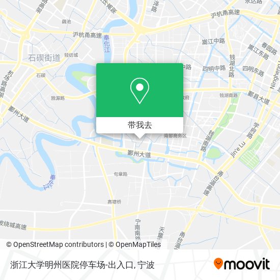 浙江大学明州医院停车场-出入口地图