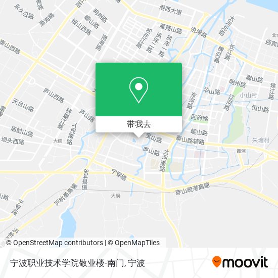 宁波职业技术学院敬业楼-南门地图