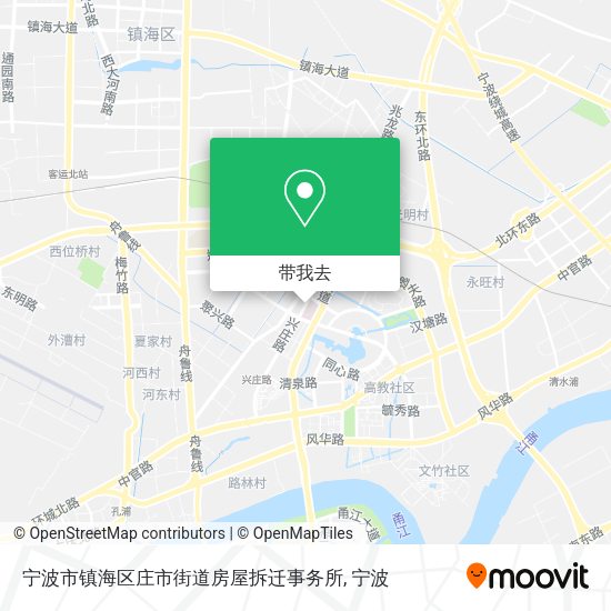 宁波市镇海区庄市街道房屋拆迁事务所地图