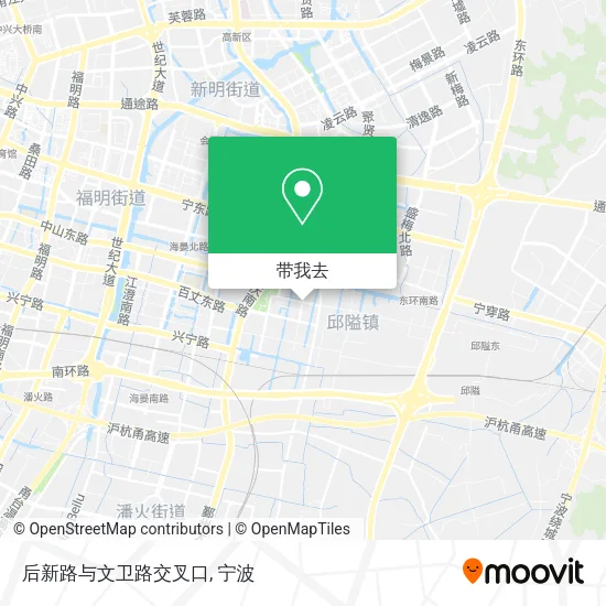 后新路与文卫路交叉口地图