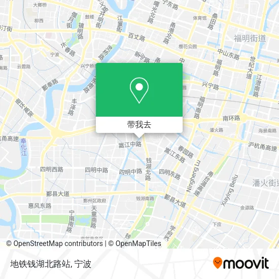 地铁钱湖北路站地图