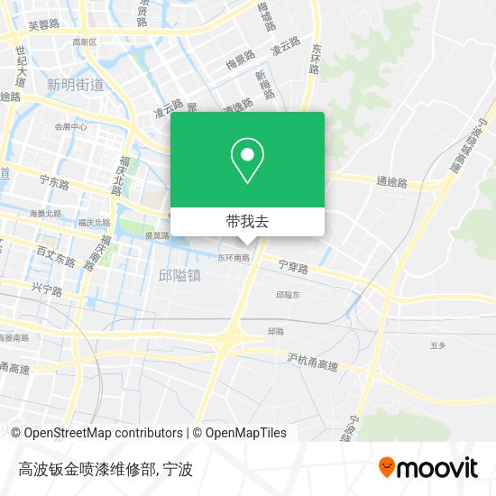 高波钣金喷漆维修部地图
