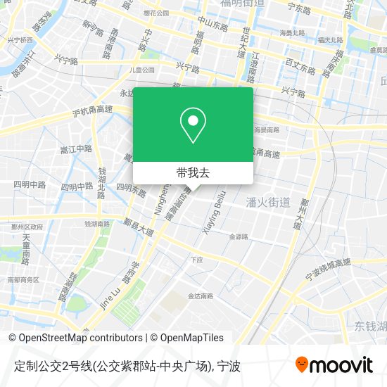 定制公交2号线(公交紫郡站-中央广场)地图