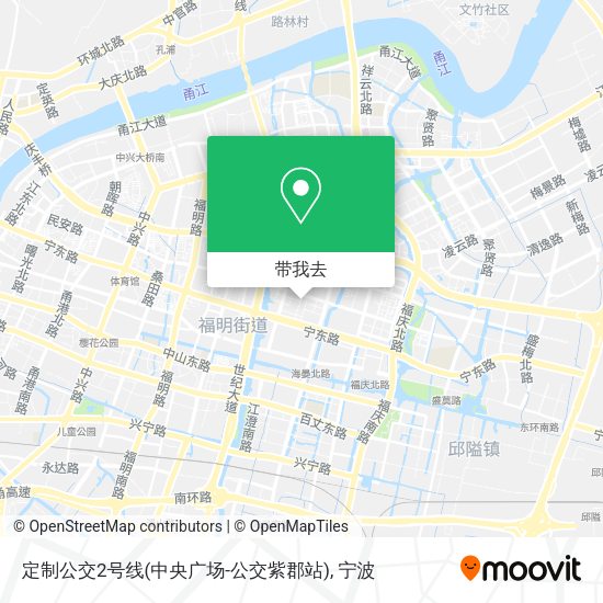 定制公交2号线(中央广场-公交紫郡站)地图