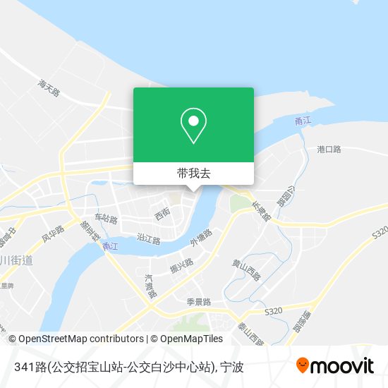 341路(公交招宝山站-公交白沙中心站)地图