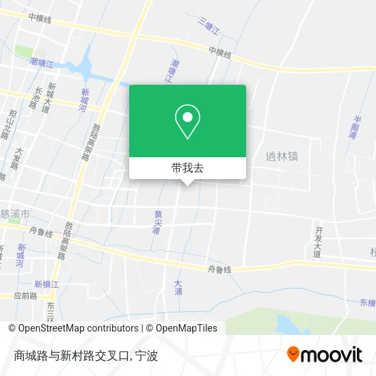商城路与新村路交叉口地图