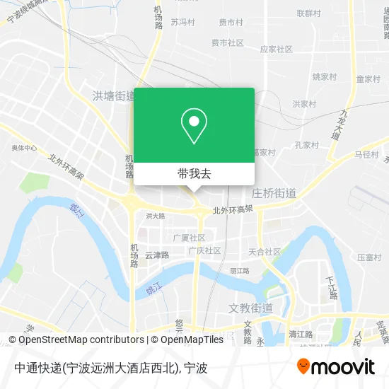 中通快递(宁波远洲大酒店西北)地图