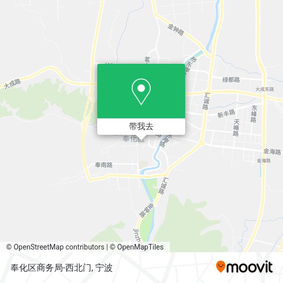 奉化区商务局-西北门地图
