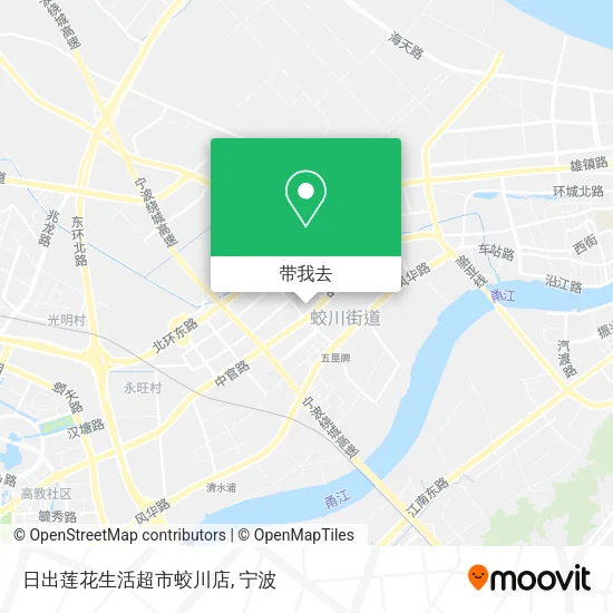 日出莲花生活超市蛟川店地图