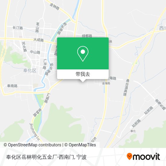奉化区岳林明化五金厂-西南门地图