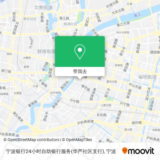 宁波银行24小时自助银行服务(华严社区支行)地图