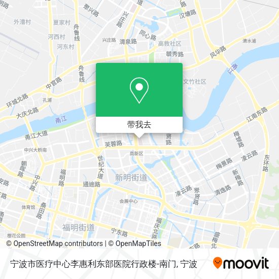 宁波市医疗中心李惠利东部医院行政楼-南门地图