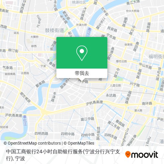 中国工商银行24小时自助银行服务(宁波分行兴宁支行)地图