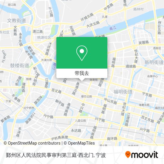 鄞州区人民法院民事审判第三庭-西北门地图
