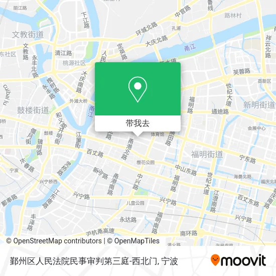 鄞州区人民法院民事审判第三庭-西北门地图
