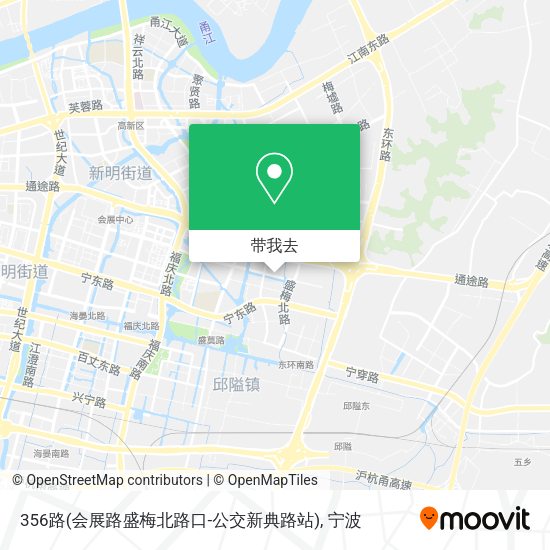 356路(会展路盛梅北路口-公交新典路站)地图