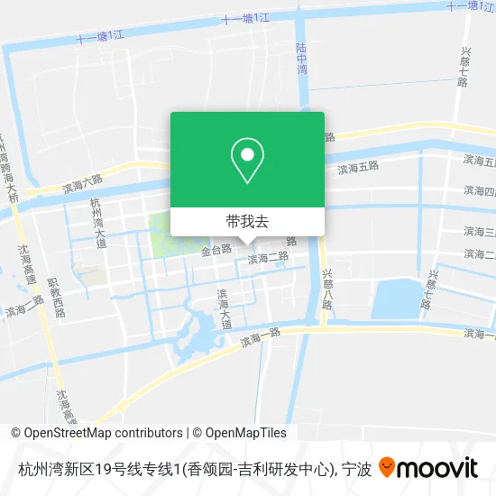 杭州湾新区19号线专线1(香颂园-吉利研发中心)地图
