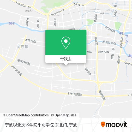 宁波职业技术学院阳明学院-东北门地图