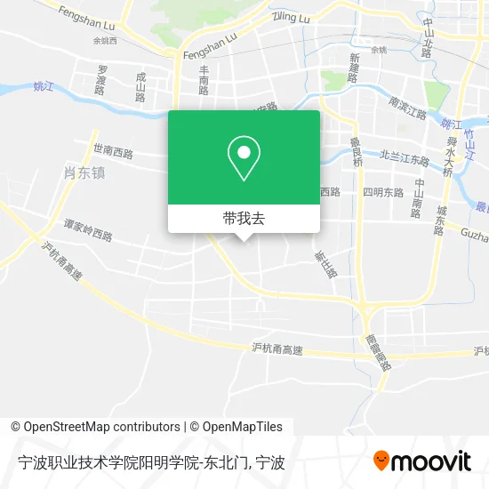 宁波职业技术学院阳明学院-东北门地图