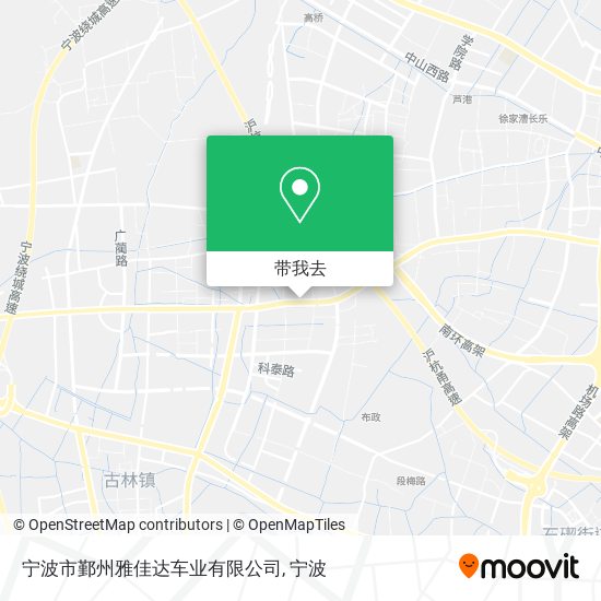 宁波市鄞州雅佳达车业有限公司地图
