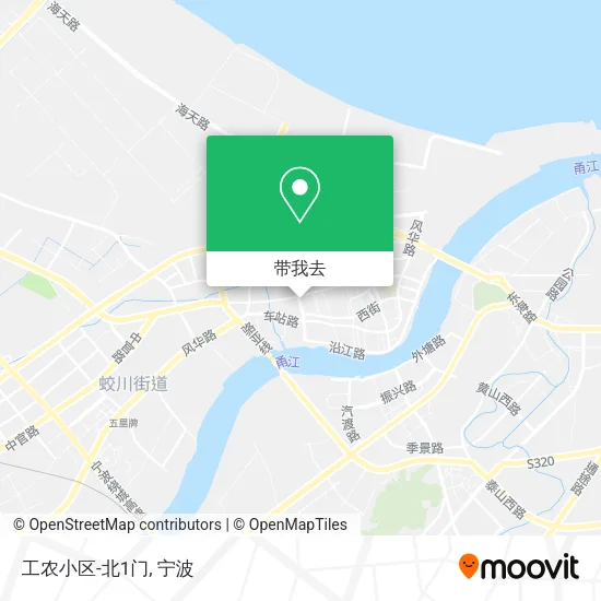 工农小区-北1门地图