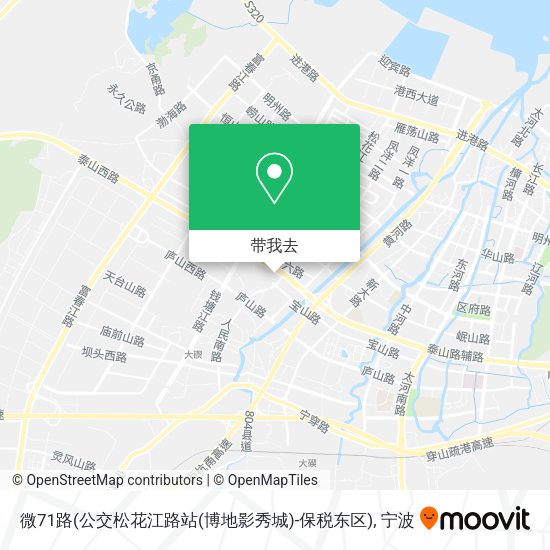 微71路(公交松花江路站(博地影秀城)-保税东区)地图
