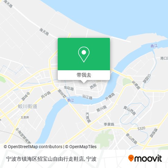宁波市镇海区招宝山自由行走鞋店地图