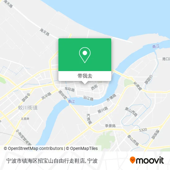 宁波市镇海区招宝山自由行走鞋店地图