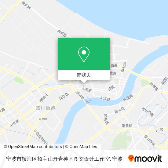 宁波市镇海区招宝山丹青神画图文设计工作室地图