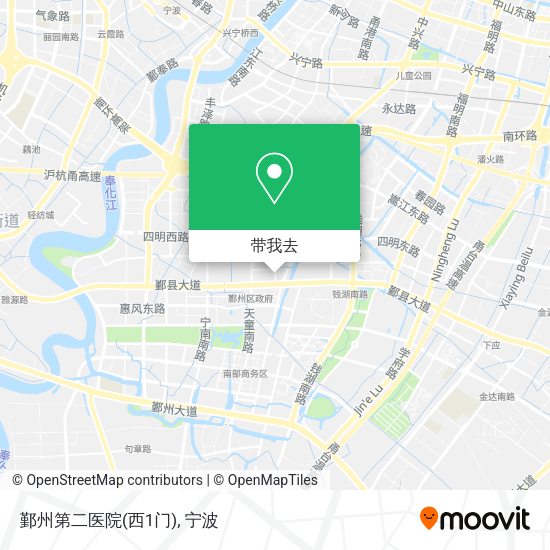 鄞州第二医院(西1门)地图