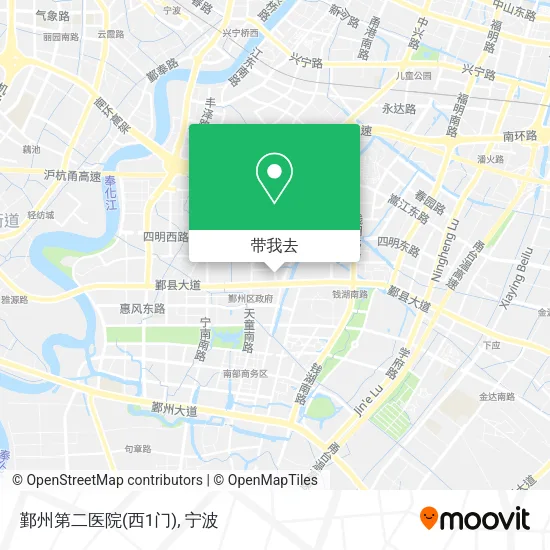 鄞州第二医院(西1门)地图