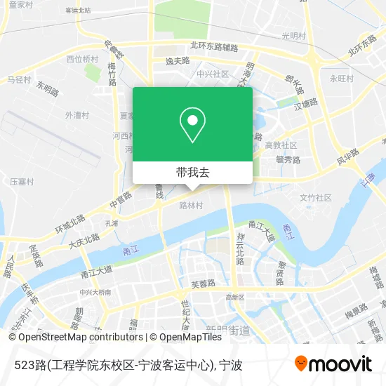 523路(工程学院东校区-宁波客运中心)地图