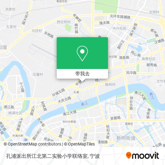 孔浦派出所江北第二实验小学联络室地图