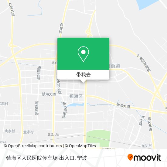 镇海区人民医院停车场-出入口地图