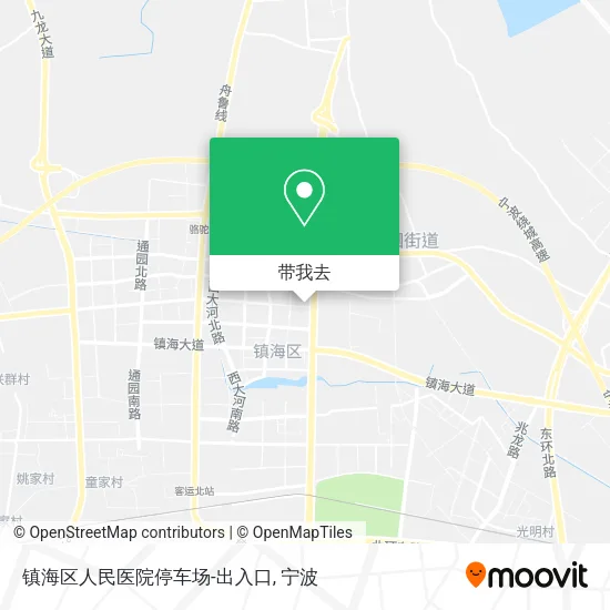 镇海区人民医院停车场-出入口地图