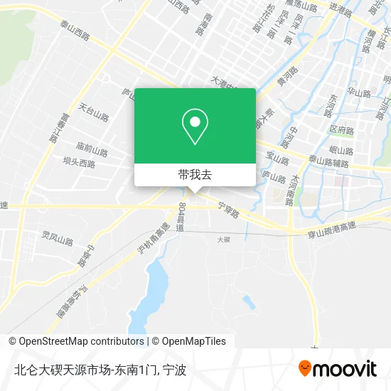 北仑大碶天源市场-东南1门地图