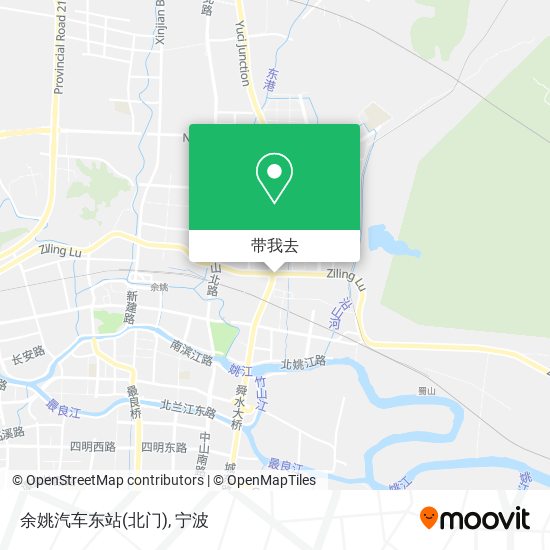 余姚汽车东站(北门)地图