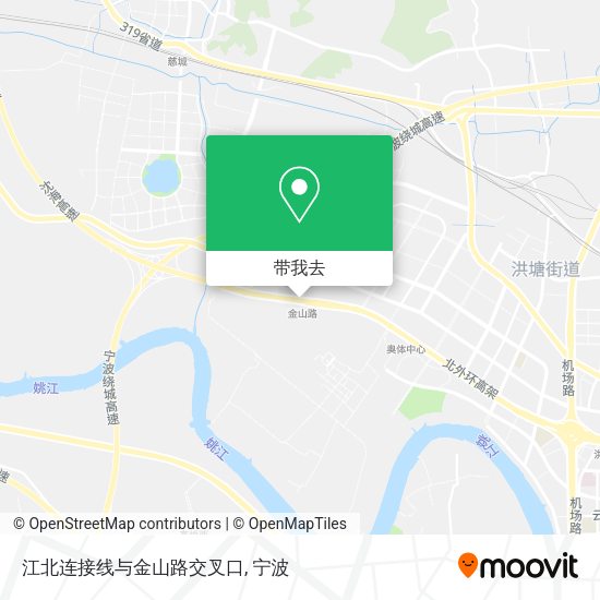 江北连接线与金山路交叉口地图