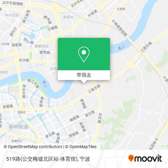 519路(公交梅墟北区站-体育馆)地图
