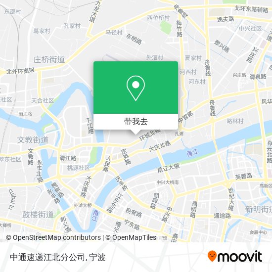 中通速递江北分公司地图