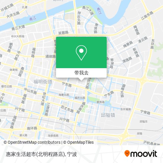 惠家生活超市(北明程路店)地图