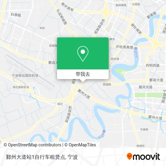 鄞州大道站1自行车租赁点地图