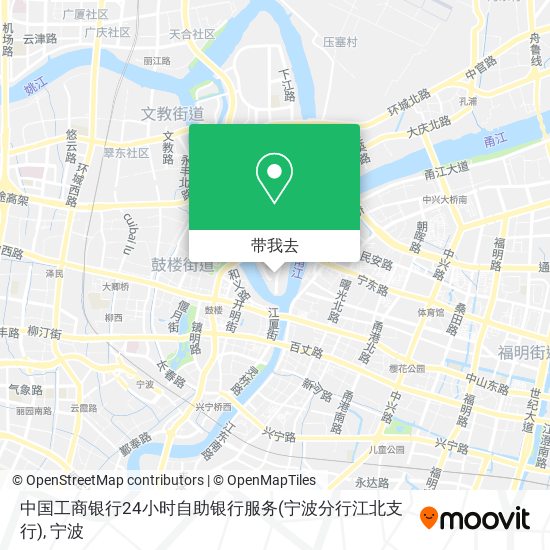 中国工商银行24小时自助银行服务(宁波分行江北支行)地图