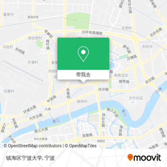 镇海区宁波大学地图