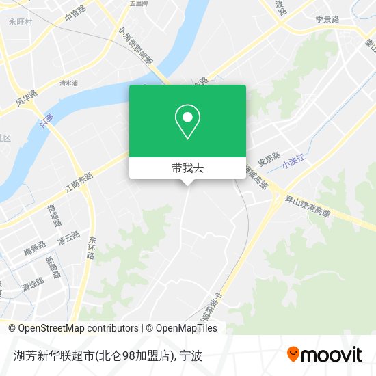 湖芳新华联超市(北仑98加盟店)地图