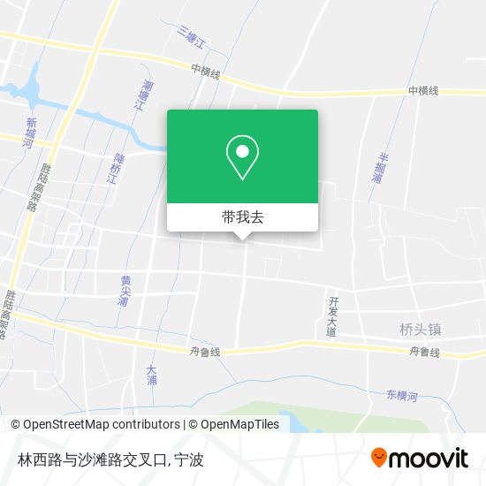 林西路与沙滩路交叉口地图